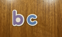 The letters 'b' and 'c'